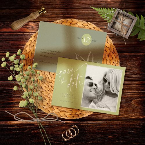 Eucalyptus Color Tones Wedding V2 Green ID901 Save The Date