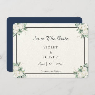 Eucalyptus Cotton Felt Ecru Save The Date