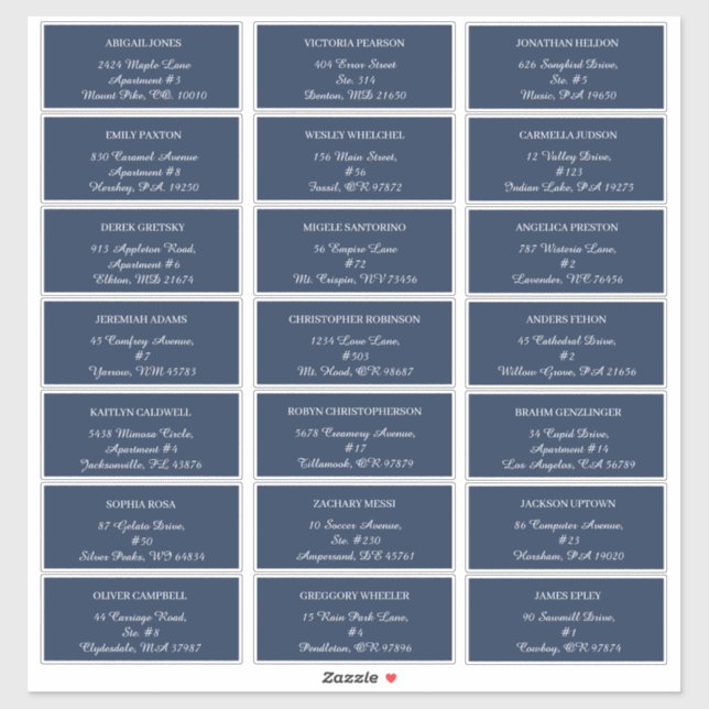 Eucalyptus Cotton | Navy guest address labels (Sheet)