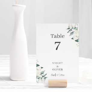 Eucalyptus Cotton White Modern v2 Table Number
