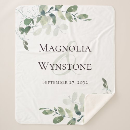 Eucalyptus Couple's Names Date