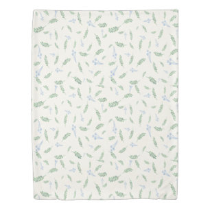 Eucalyptus & Dandelions Botanical Pattern Duvet Cover