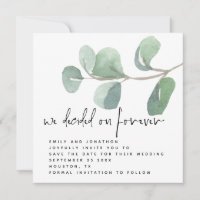 Eucalyptus Decided on Forever Save the Date