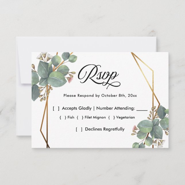 Eucalyptus diagonal frame RSVP (Front)