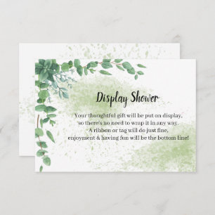 Eucalyptus Display Bridal Shower  Enclosure Card