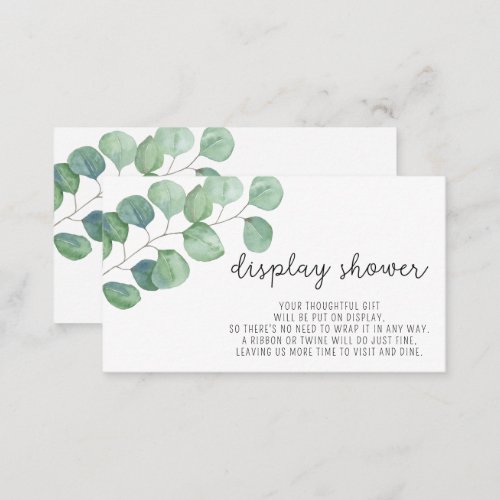 Eucalyptus _ Display Shower Enclosure Card