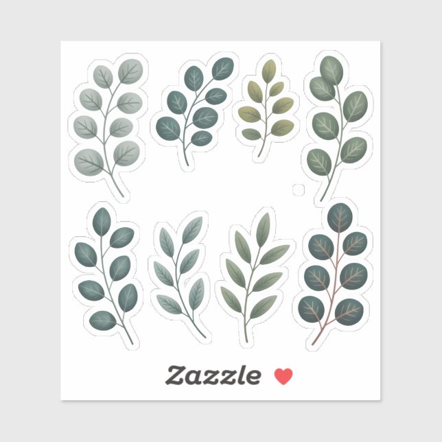 Eucalyptus Dreams Watercolor Sticker (Sheet)