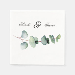 Eucalyptus Elegant Botanical Wedding  Napkins