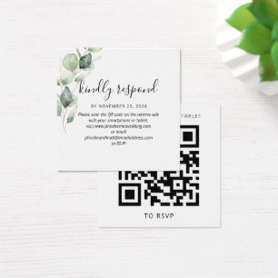 Eucalyptus Elegant QR Code Wedding Website RSVP