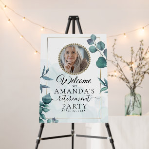 Eucalyptus Elegant Retirement Welcome sign