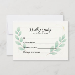 Eucalyptus Embrace Traditional RSVP Card