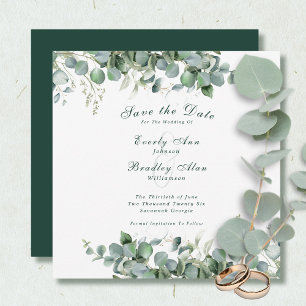 Eucalyptus Emerald Green Elegant Sage Greenery Save The Date
