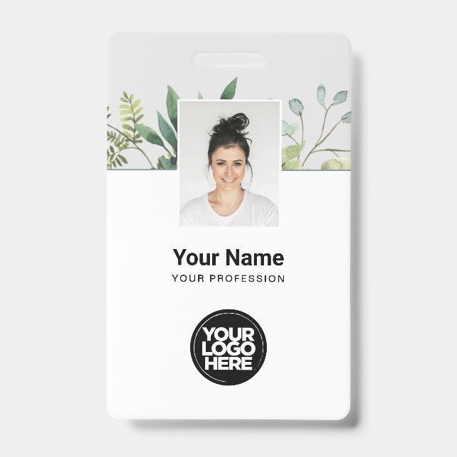 Eucalyptus Employee Photo, BarCode, Logo, Name Badge (Front)