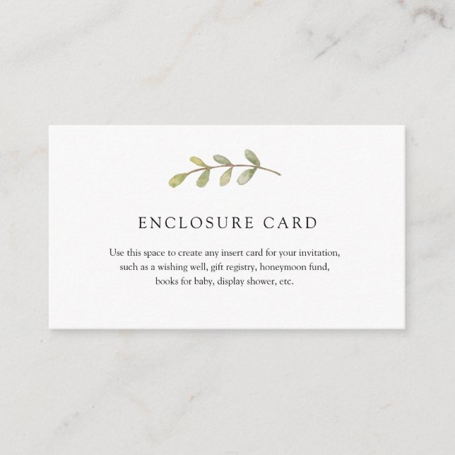 Eucalyptus Enclosure Card (Front)