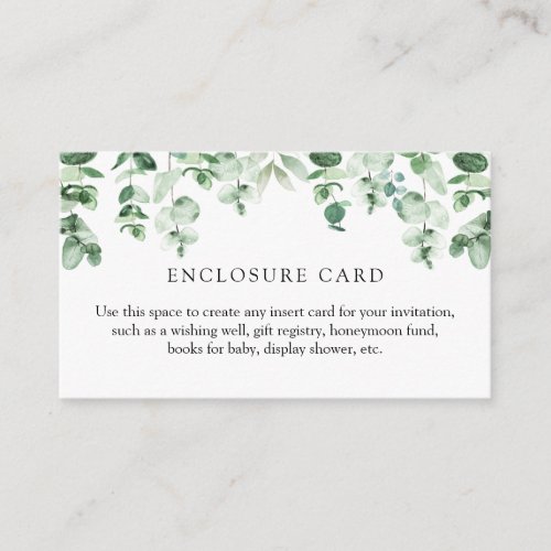 Eucalyptus Enclosure Card
