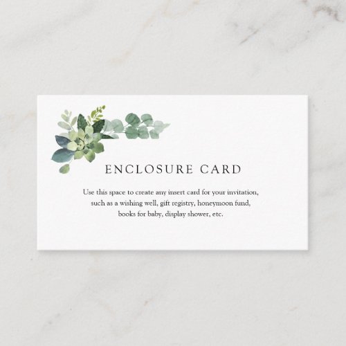 Eucalyptus Enclosure Card