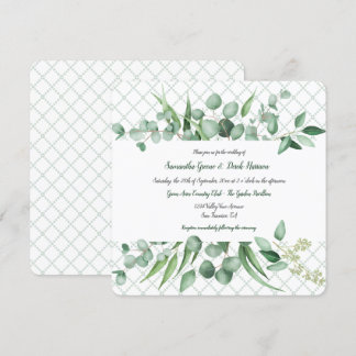 Eucalyptus Envy Botanicals Lattice Invitations