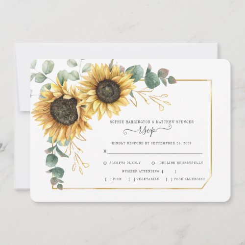 Eucalyptus Eucalyptus Floral Rustic RSVP Card