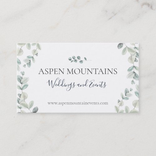 Eucalyptus Event Planner Business Cards