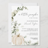 Eucalyptus Fall White Pumpkin Baby Shower Invitation | Zazzle