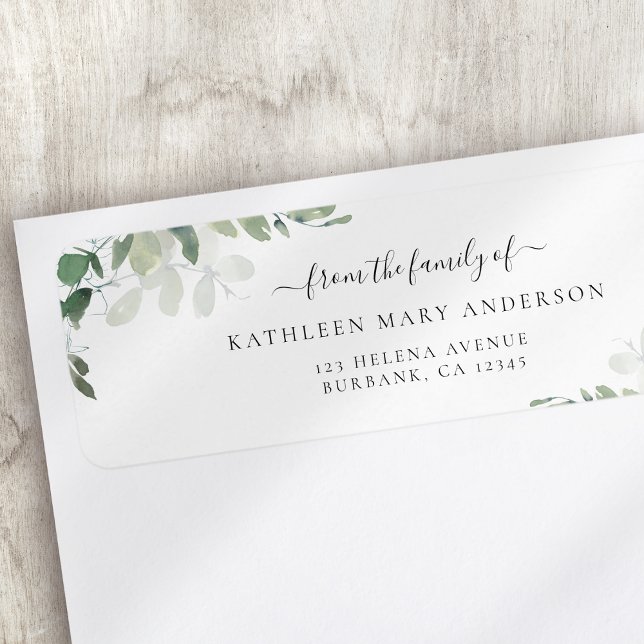 Eucalyptus Family Funeral Return Address Label (Creator Uploaded)