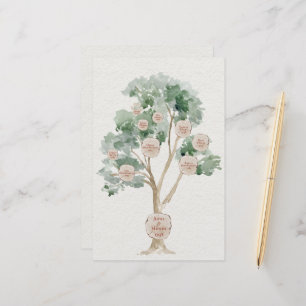Eucalyptus Family Tree for Parents Geneology  Stationery