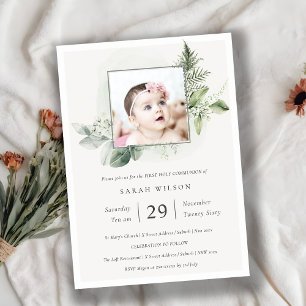 Eucalyptus Fauna Photo First Holy Communion Invite