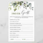Eucalyptus Find the Guest Bridal Shower Game<br><div class="desc">For additional customization,  feel free to contact me!</div>