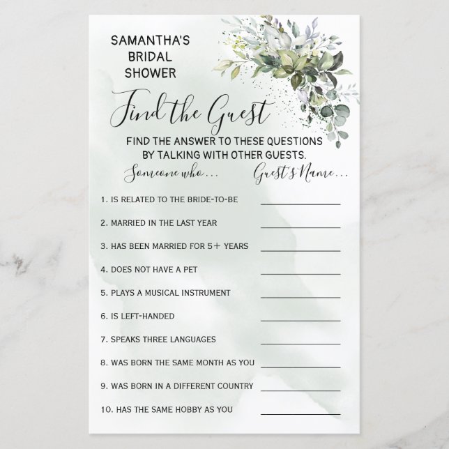 Eucalyptus Find the guest shower bilingual game (Front)