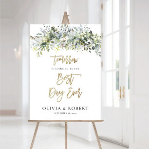Eucalyptus Floral Best Day Ever Foam Board