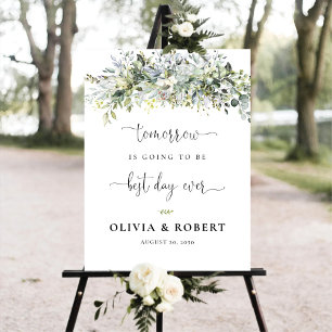 Eucalyptus Floral Best Day Ever Foam Board