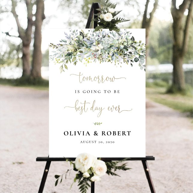 Eucalyptus Floral Best Day Ever Foam Board (Creator Uploaded)