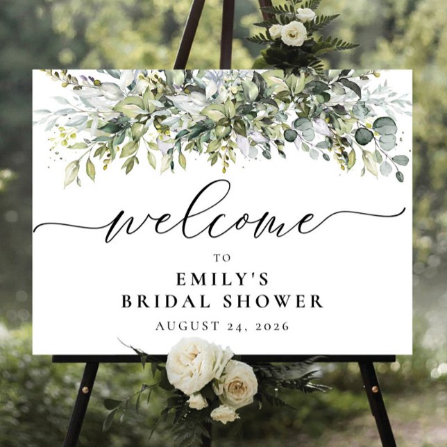 Eucalyptus Floral Bridal Shower Foam Board (Creator Uploaded)