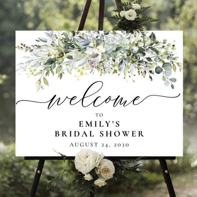 Eucalyptus Floral Bridal Shower Foam Board (Creator Uploaded)