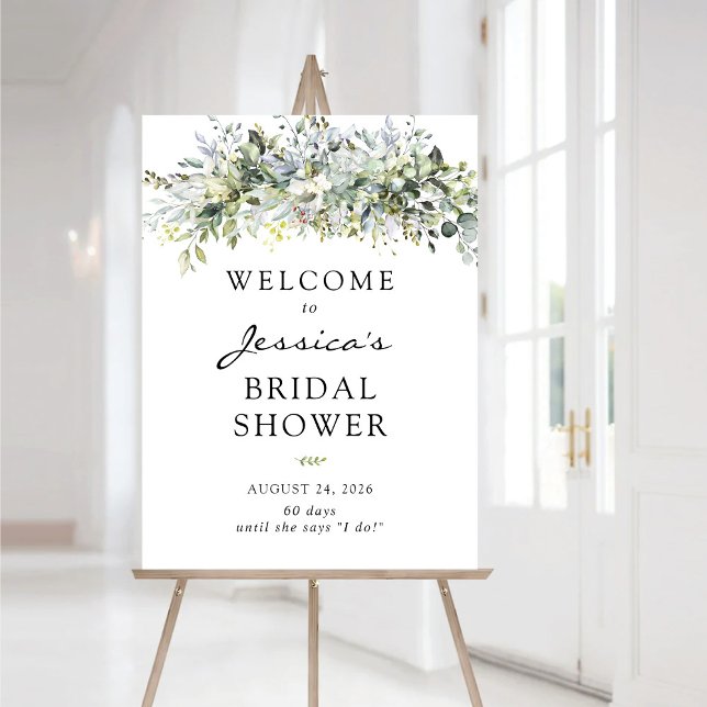 Eucalyptus Floral Bridal Shower Foam Boards (Creator Uploaded)