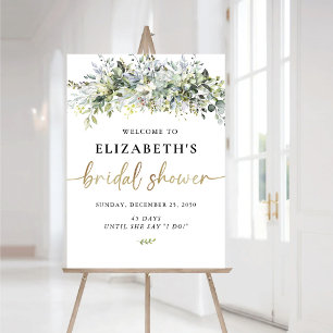 Eucalyptus Floral Bridal Shower Foam Boards