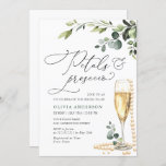 Eucalyptus Floral Bridal Shower PETALS &amp; Prosecco Invitation