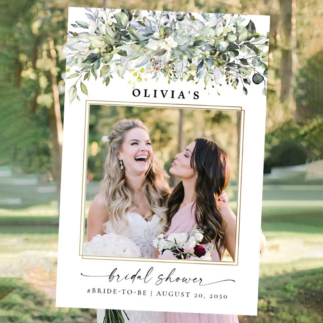 Eucalyptus Floral Bridal Shower Photo Prop Foam Board (Creator Uploaded)