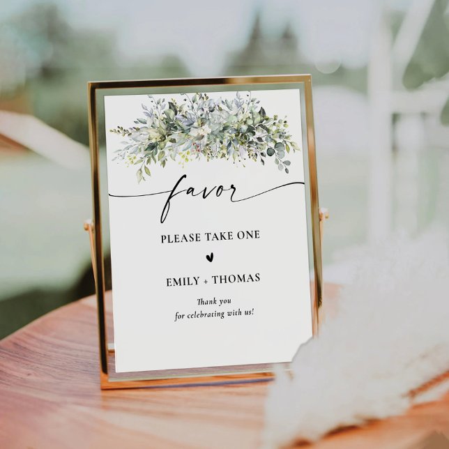 Eucalyptus Floral Favor Sign (Creator Uploaded)