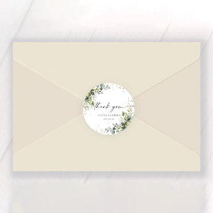 Eucalyptus Floral Greenery Baby Shower Sticker