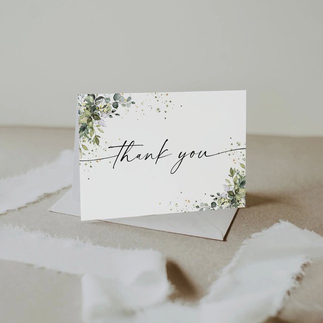 Eucalyptus Floral Greenery Thank You Card (Creator Uploaded)
