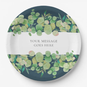 Eucalyptus Floral Paper Plates