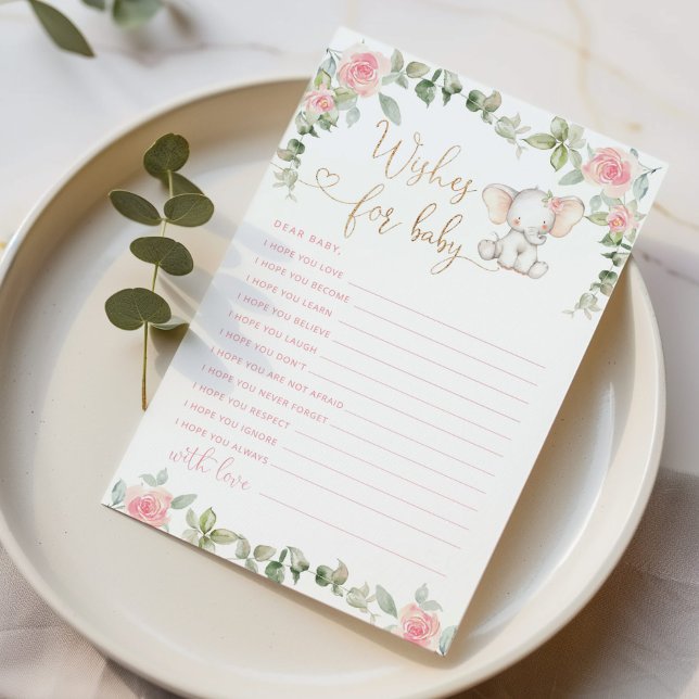 Eucalyptus floral pink elephant wishes for baby (Creator Uploaded)