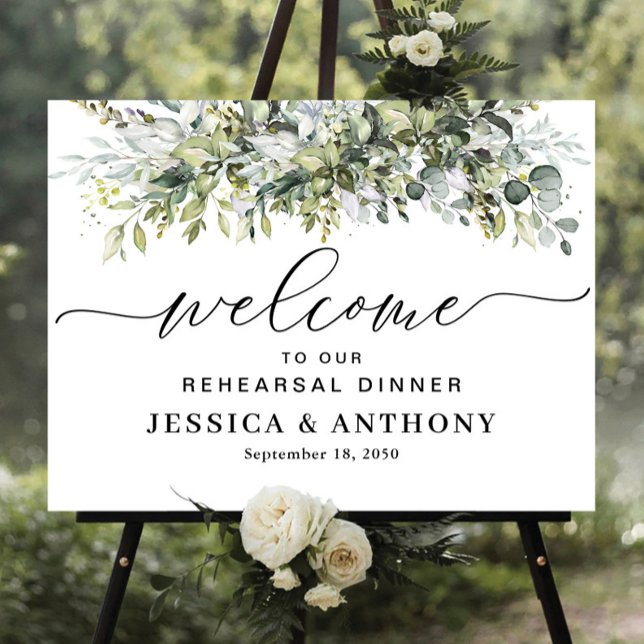 Eucalyptus Floral Rehearsal Dinner Foam Board (Creator Uploaded)