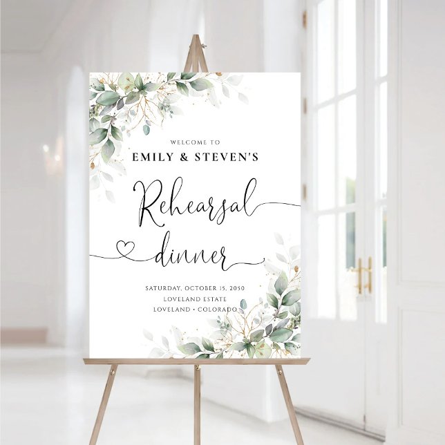 Eucalyptus Floral Rehearsal Dinner Foam Boards (Creator Uploaded)