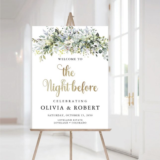 Eucalyptus Floral The Night Before Foam Board (Creator Uploaded)