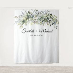 Eucalyptus Floral Wedding Ceremony Backdrop