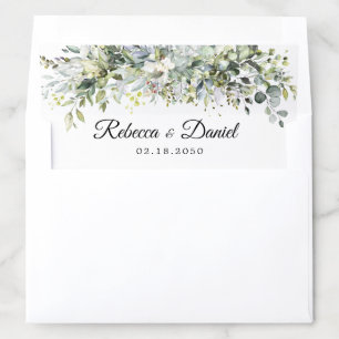 Eucalyptus Floral Wedding Ceremony Envelope Liner