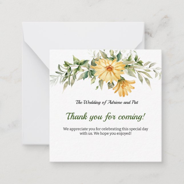 Eucalyptus Flowers Thank You Card (Front)