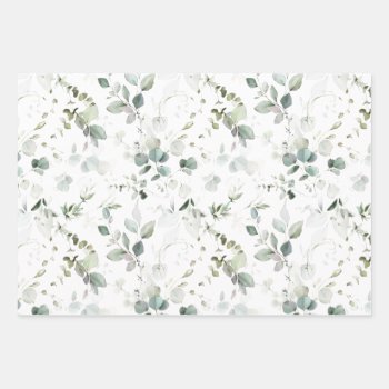 Eucalyptus Foliage Baby/bridal Shower Paper Sheet by IrinaFraser at Zazzle